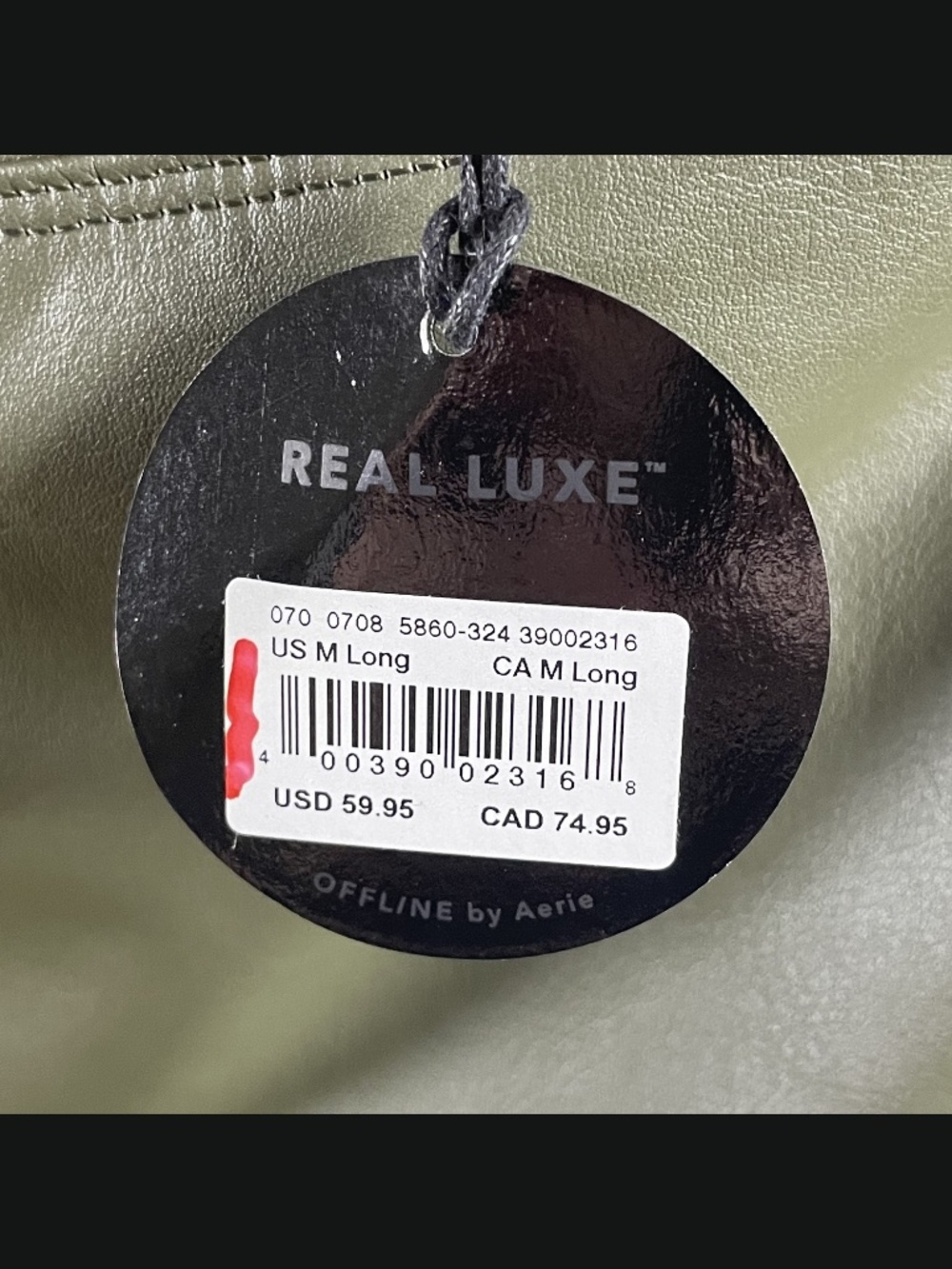 NEW Aerie Pants Womens Medium green faux leather leggings skinny athleisure - Picture 6 of 12